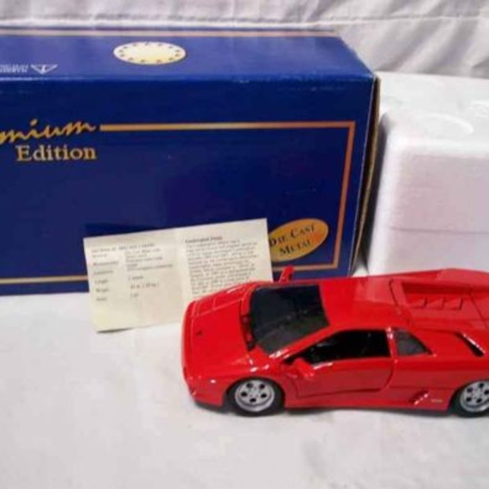 Car Welly Lamborghini Diablo 1:24 Premium Edition with COA Red Metal American